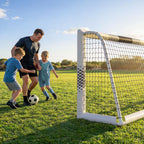 Soccer Goal for Backyard, 8x5/6x4 FT Heavy Duty Soccer Net with Safety Foam Padded Metal Post, Durable Goals with Training Set Agility Ladder & 12 Cones for Youth & Adults Practice