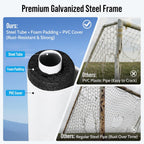 Soccer Goal for Backyard, 8x5/6x4 FT Heavy Duty Soccer Net with Safety Foam Padded Metal Post, Durable Goals with Training Set Agility Ladder & 12 Cones for Youth & Adults Practice