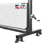 Tournament-Grade Pickleball Net, IFP/USAPA Standards Regulation Size, Rust-Resistant Aluminum Frame with Hand-Crank Tension System for Semi-Permanent or Mobile Court Use