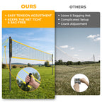 20FT Portable Outdoor Volleyball Net Set for Backyard with Anti-Sag Ground Stakes & Metal Pole Spikes for Stability, Rust-Resistant Steel Poles, Easy Setup, 3 Adjustable Heights, Carry Bag