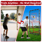 Patiassy 7x4ft Volleyball Rebounder Net Adjustable Angle Foldable Bounce Back Trainer for for Volleying/Bumping/Spiking Practice