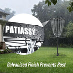 Disc Golf Basket with 24/12 Heavy Duty Chains, Disc Golf Target with Adjustable Height/Sound Reducer & Remote LED Light & Light Up Discs, Durable Practice Goal with Ground Stake for Backyard