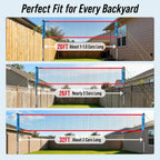 Portable Volleyball Net Set for Backyard & Beach, Adjustable Width (32/26/20FT) & Height, Anti-Sag Tension Design, Metal Stakes for Outdoor Stability, PU Volleyball with Pump, Scoreboard and Carry Bag
