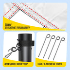 Badminton Set for Backyard, Outdoor Badminton Net with Anti-Sag Design, 4 Professional Badminton Rackets, 4 Shuttlecocks and Carry Bag for Lawn or Beach