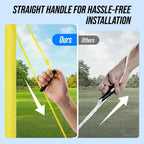 Outdoor Volleyball Net Set for Backyard & Beach, 32FT Regulation Size, Easy Setup Adjustable Height Poles, Portable Net System with PU Volleyball, Pump & Carry Bag
