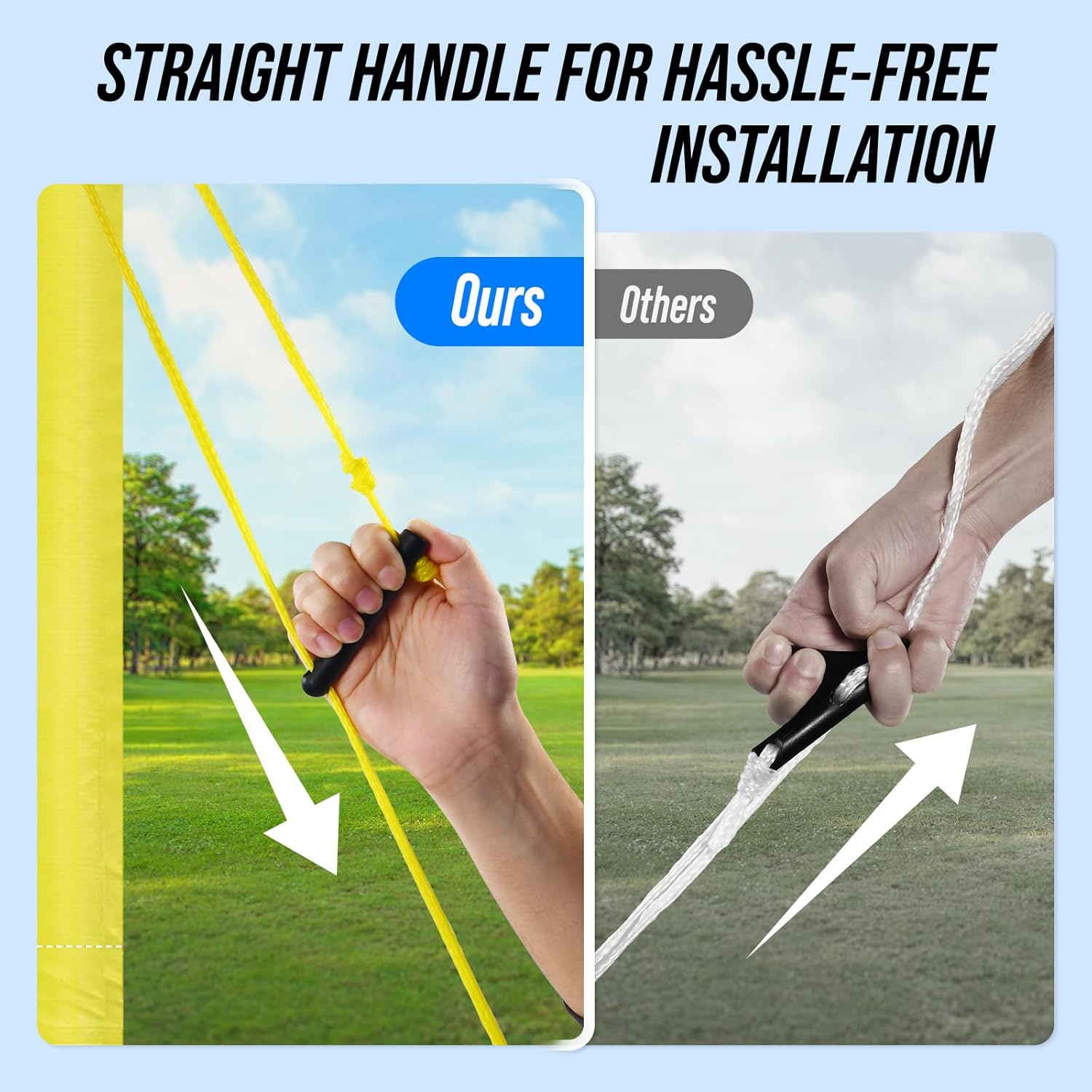 Outdoor Volleyball Net Set for Backyard & Beach, 32FT Regulation Size, Easy Setup Adjustable Height Poles, Portable Net System with PU Volleyball, Pump & Carry Bag