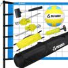 Patiassy Outdoor Portable Volleyball Net Set System - Quick & Easy Setup Adjustable Height Steel Poles, PU Volleyball with Pump and Carrying Bag for Beach Backyard