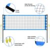 Patiassy Outdoor Portable Volleyball Net Set System - Quick & Easy Setup Adjustable Height Steel Poles, PU Volleyball with Pump and Carrying Bag for Beach Backyard - Image 2