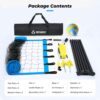 Patiassy Outdoor Portable Volleyball Net Set System - Quick & Easy Setup Adjustable Height Steel Poles, PU Volleyball with Pump and Carrying Bag for Beach Backyard - Image 7
