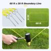 Patiassy Outdoor Portable Volleyball Net Set System - Quick & Easy Setup Adjustable Height Steel Poles, PU Volleyball with Pump and Carrying Bag for Beach Backyard - Image 6