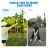 Patiassy Outdoor Portable Volleyball Net Set System - Quick & Easy Setup Adjustable Height Steel Poles, PU Volleyball with Pump and Carrying Bag for Beach Backyard - Image 6