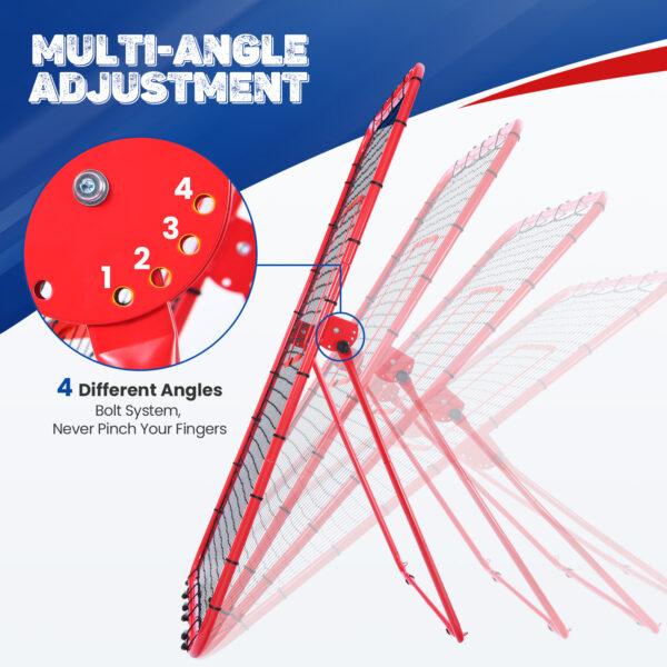 Patiassy Baseball Pitching Target and Rebounder Net 6®4ft- 2-in-1 Switch Hitter Pitch Trainer - Image 4