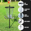 Patiassy Portable Disc Golf Basket with 24/12 Chains for Two Difficulty Levels of Practice Golf Target for Disc Golf Night Practice - Image 3
