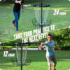 Patiassy Portable Disc Golf Basket with 24/12 Chains for Two Difficulty Levels of Practice Golf Target for Disc Golf Night Practice - Image 5